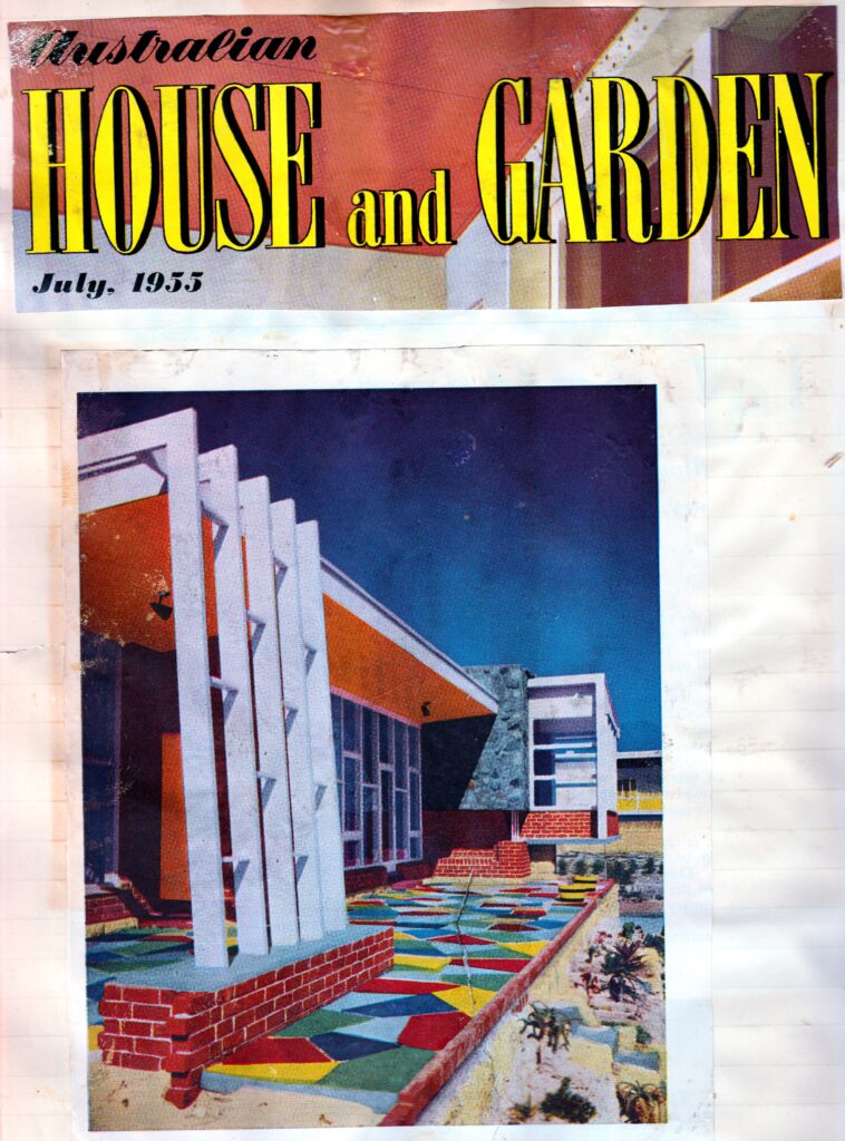 Iwanoff Harrison House 11 Dodonia Gardens crazy pavement